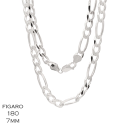 Figaro 180 7.0mm Gauge Chain Necklace