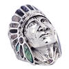 ICR101-AB Silver Indian Head Ring Abalone