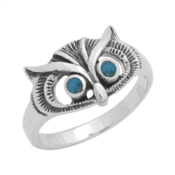 M-R1011-BT Silver Blue Turquoise Ring