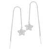 MCER1032 - Sterling Silver CZ Starfish Threader Earrings