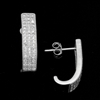 MCER1055 - Silver Micropave CZ Bar Stud Earrings