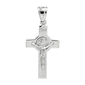 MI-P1008 Silver San Benito Cross Pendant 35mm