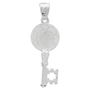 MI-P1010 Silver San Benito Key Pendant 32mm