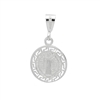 MI-P1011 Silver San Benito Greek Design Pendant 16mm