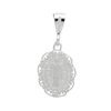 MI-P1012 Silver San Benito Oval Design Pendant20mm