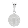 MI-P1015 Silver San Benito Round Design Pendant 15mm