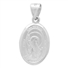 MI-P1020 Silver San Benito Oval with Side Body Pendant 24mm