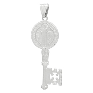 MI-P1022 Silver San Benito Key Pendant 48mm