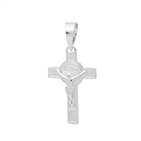 MI-P1023 Silver San Benito Cross Pendant SM 20mm