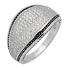 MMCR1010 SILVER MICROPAVE 15MM EYE CONCEPT CZ MENS RING