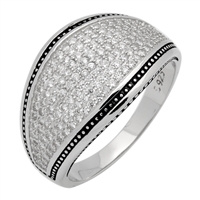 MMCR1010 SILVER MICROPAVE 15MM EYE CONCEPT CZ MENS RING