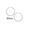 MNR Silver DC Hoops Round 20mm - MNRHR20MM