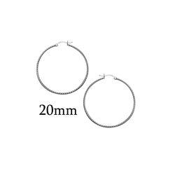 MNR Silver DC Hoops Round 20mm - MNRHR20MM