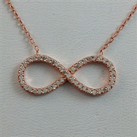 Silver Necklace with CZ - Infinity - $8.80