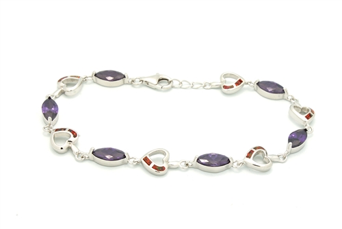 OPBR1004 - Silver Opal Bracelet