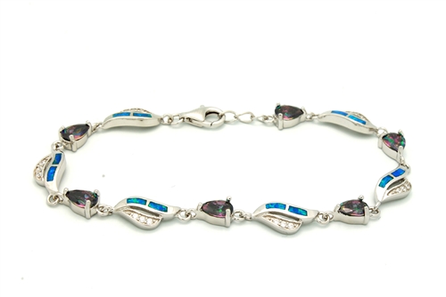 OPBR1011 - Silver Opal Bracelet