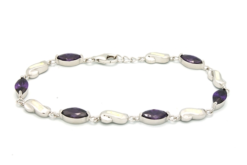 OPBR1017 - Silver Opal Bracelet