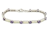 OPBR1034 - Silver Opal Bracelet