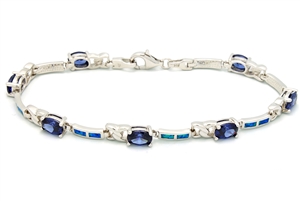 OPBR1050 - Silver Opal Bracelet