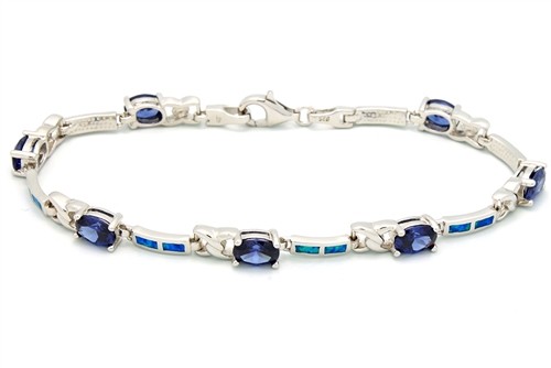 OPBR1050 - Silver Opal Bracelet