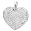 PCZ1010 - Silver CZ Big Heart Pendant