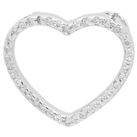PCZ1025 - Silver CZ Open heart Pendant
