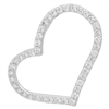 PCZ1026 - Silver CZ Sideways Open Heart Pendant