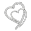 PCZ1034 - Silver CZ heart Pendant