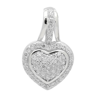 PCZ1038 - Silver CZ Small Heart Pendant