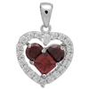 PCZ1048 - Silver CZ Heart Pendant