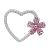 PCZ1052 - Silver CZ Mom Heart Pendant