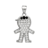 PCZ1064 Silver CZ Boy Charm Pendant