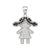 PCZ1065 Silver CZ Girl Charm Pendant