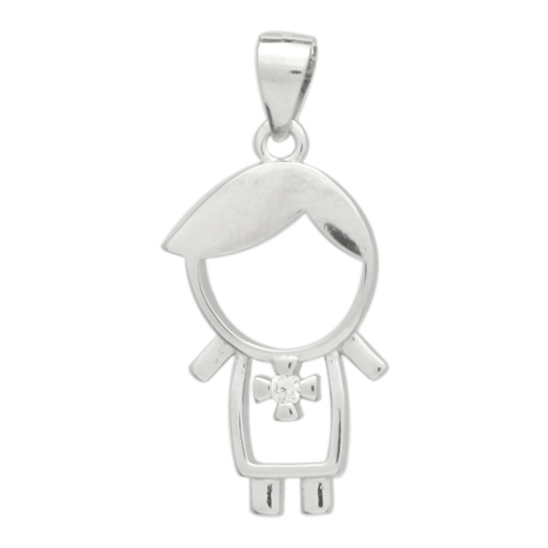 PCZ1066 - Sterling Silver CZ Boy Charm Pendant