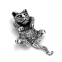 PHP1003 - Silver Movable Cat Pendant 26mm