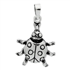 PHP1006 - Silver Movable Lady Bug Pendant 22mm