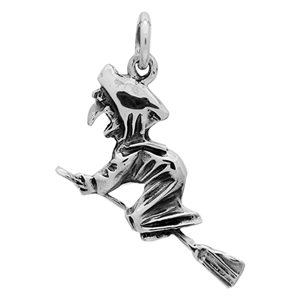 PHP1008 - Silver Evil Witch Pendant 23mm