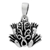 PHP1012 - Silver Movable celtic Knot Frog Pendant 22mm