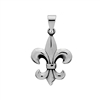 PHP1014-M - Silver Medium Fleur De Lis Pendant 32mm