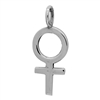 PHP1020 - Silver Girl Sign Pendant 23mm