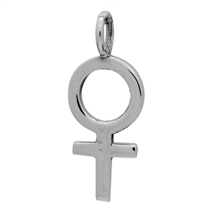 PHP1020 - Silver Girl Sign Pendant 23mm