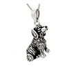 PHP1030 - Sterling Silver Movable Dog Pendant