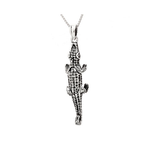 PHP1036- Sterling Silver Movable Alligator Pendant