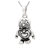 PHP1037- Sterling Silver Movable Doraemon Cat Pendant