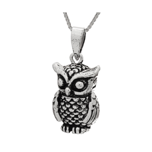 PHP1038- Sterling Silver Movable Owl Pendant