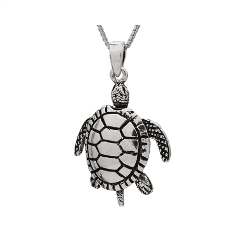 PHP1039- Sterling Silver Movable Sea Turtle Pendant