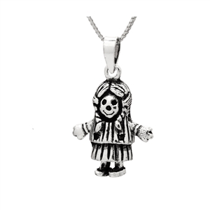 PHP1040- Sterling Silver Movable Anabel Doll Pendant