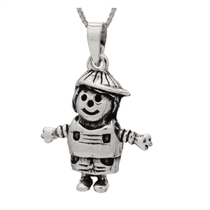 PHP1048- Sterling Silver Movable Boy with Hat Pendant