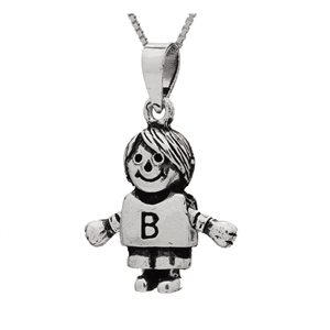 PHP1049- Sterling Silver Movable Boy Pendant