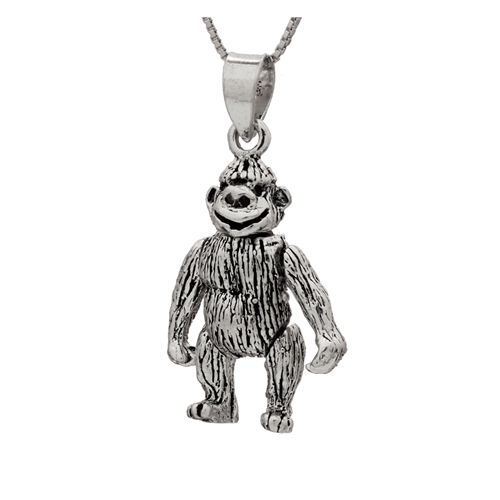 PHP1052- Sterling Silver Movable Gorilla Pendant